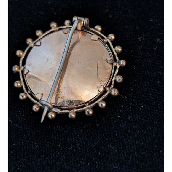 Antique 1920s Photo Frame Brooch W/ Original Picture Signed SD - Picture 3 of 6